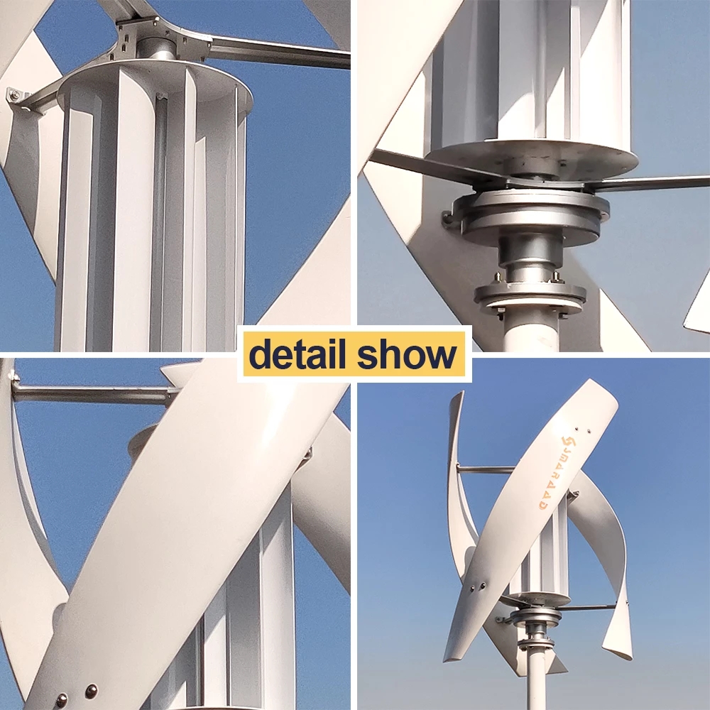 Vertical Axis Wind Turbine 3000W - Delivers 3KW 5KW Vertical Axis Maglev