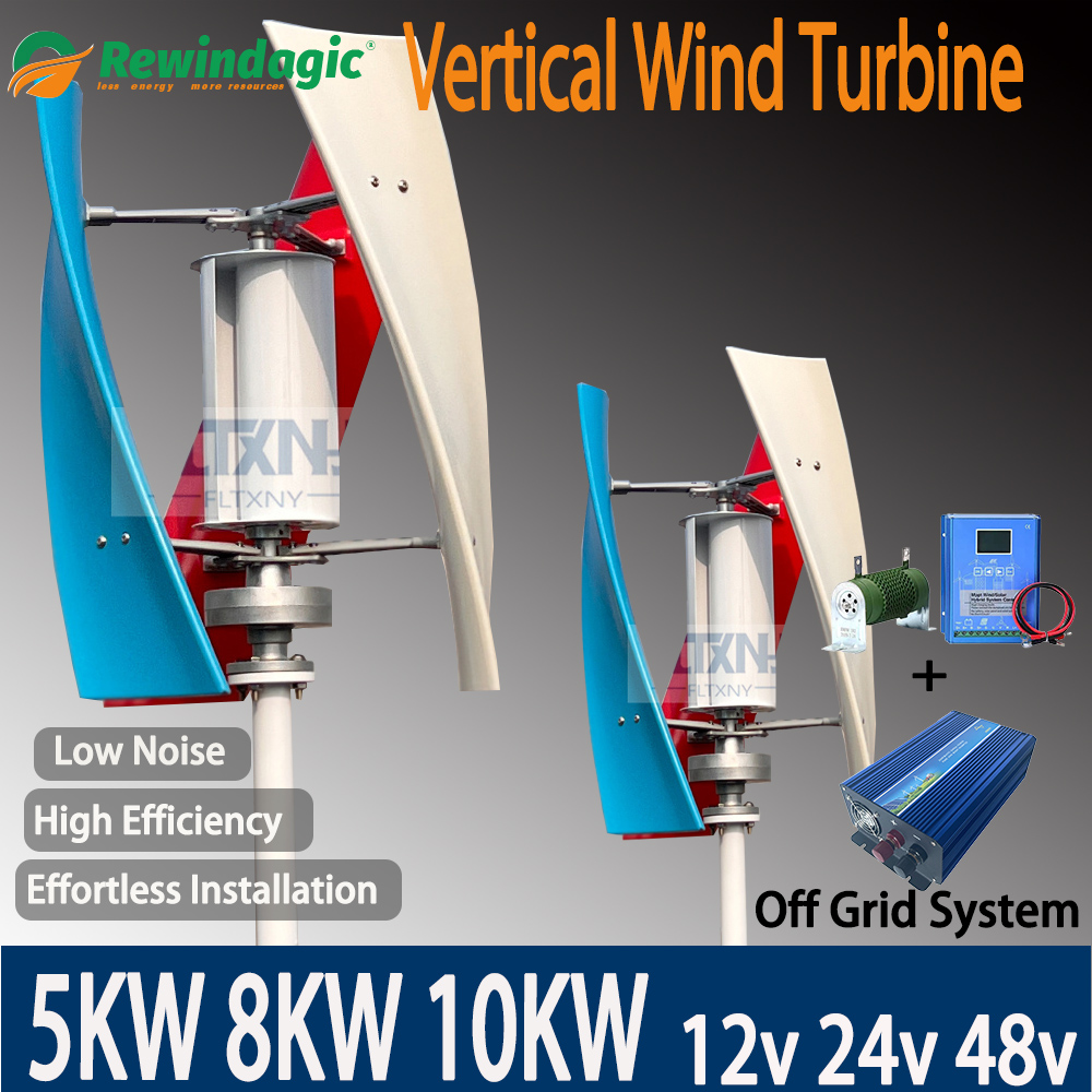 new Free Energy Low Noise 10KW - Wind Turbine 48V 5Kw Off Grid 评论和价格
