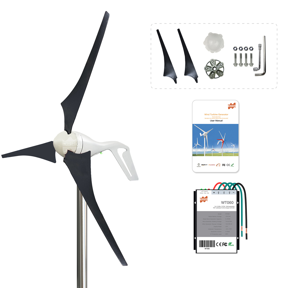 3 or 5 Blades 400W 12V 24V Win - Wind Turbine 400W 12V 评论和价格