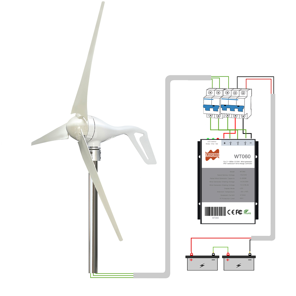 3 or 5 Blades 400W 12V 24V Win - Wind Turbine 400W 12V 评论和价格