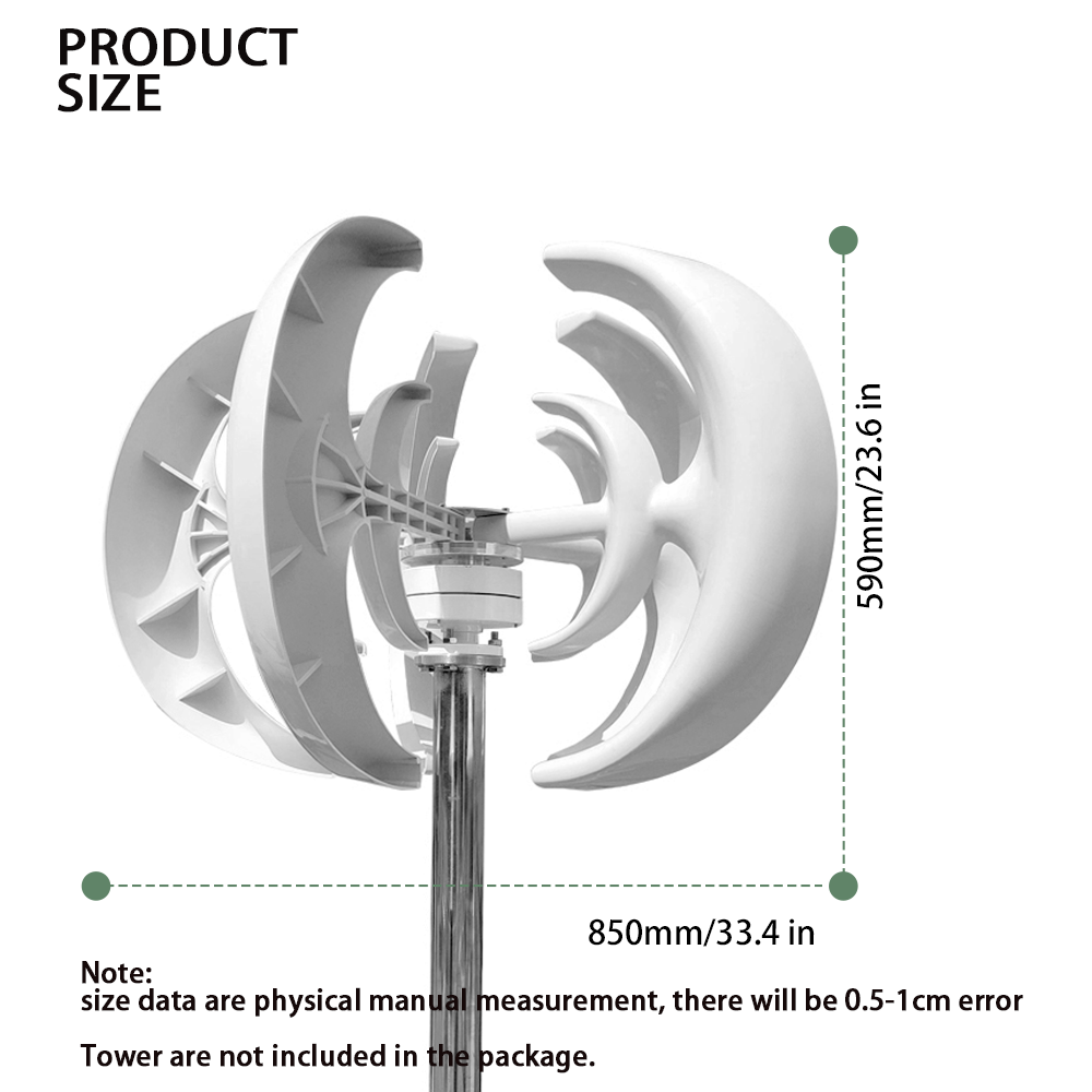 3000W 12V/24V Wind Turbine Gen - Vertical Axis Wind Turbine 3000W 评论和价格