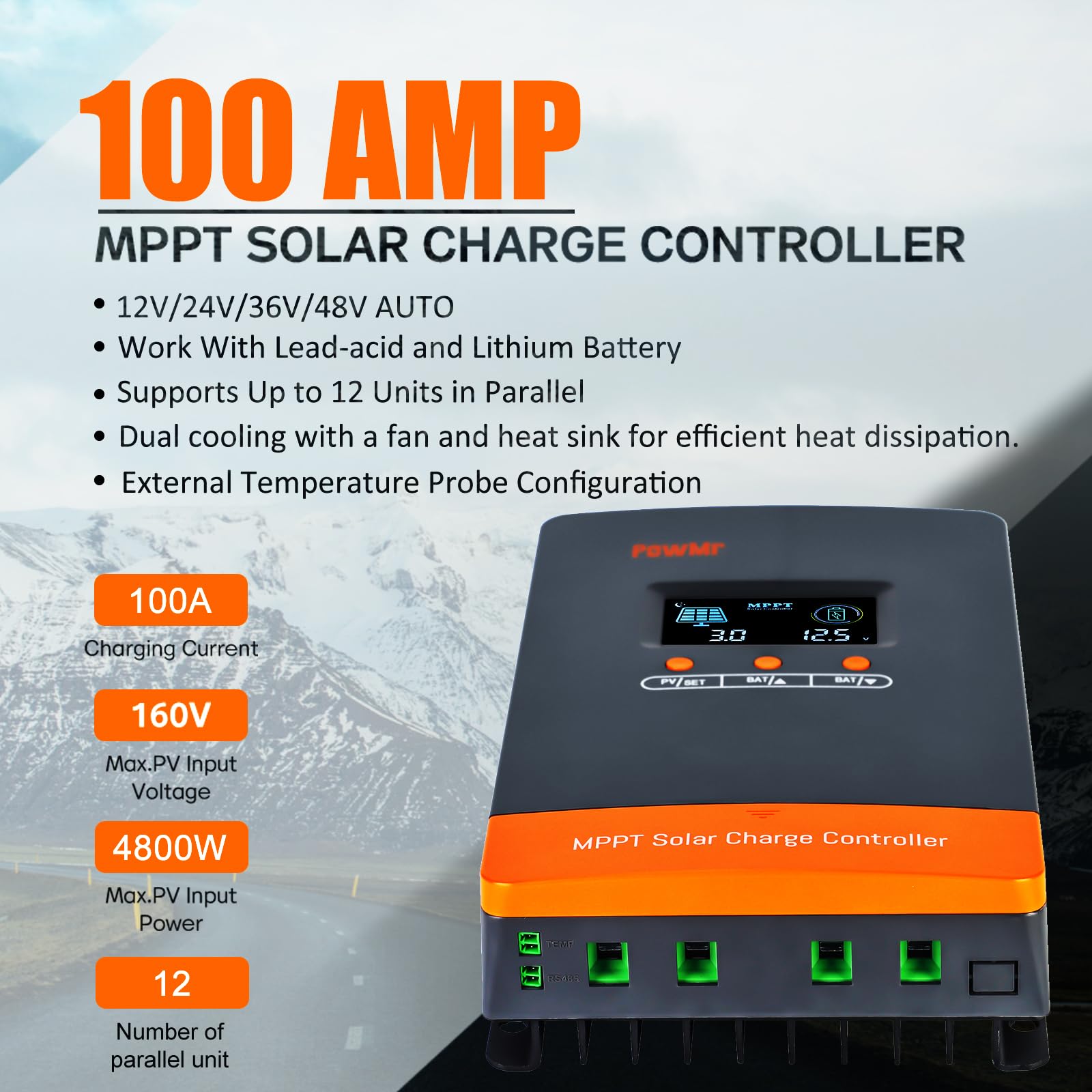 PowMr 100A MPPT Solar Charge C - Wind Solar Hybrid Controller 48V 评论和价格