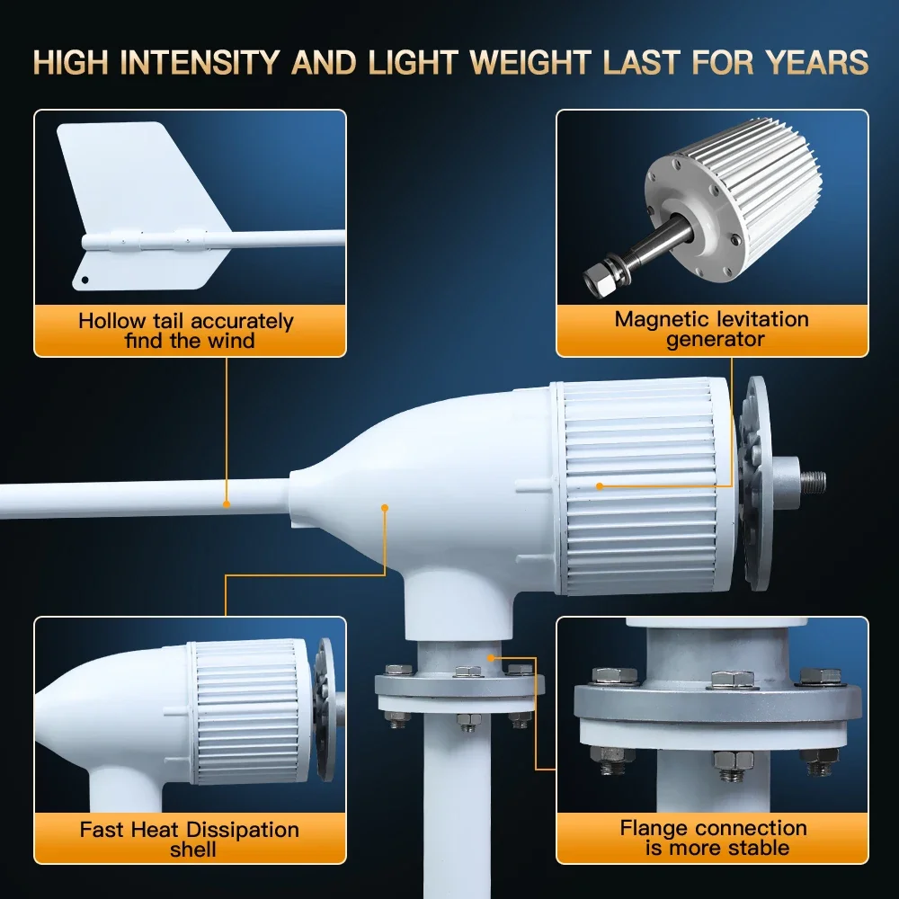 5KW 2KW Horizontal Axis Wind T - Wind Turbine 48V 5Kw Off Grid 评论和价格