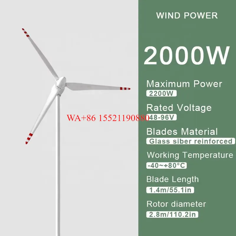 WMWMNU for 3KW 5KW 10KW 15KW 2 - Horizontal Wind Turbine 10Kw 评论和价格