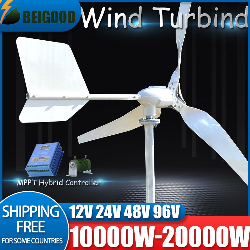 10000W Horizontal Axis Wind Tu - Wind Generator Permanent Magnet 3 Phase 评论和价格